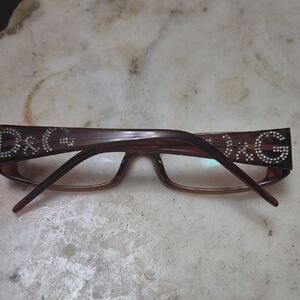 D&G Elegant Brown Women's Glasses